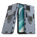 For OPPO Realme 8 Shockproof PC + TPU Protective Case with Magnetic Ring Holder(Navy Blue)