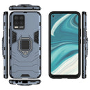 For OPPO Realme 8 Shockproof PC + TPU Protective Case with Magnetic Ring Holder(Navy Blue)