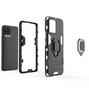 For OPPO Realme 8 Shockproof PC + TPU Protective Case with Magnetic Ring Holder(Navy Blue)