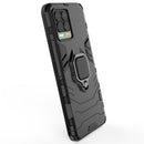 For OPPO Realme 8 Shockproof PC + TPU Protective Case with Magnetic Ring Holder(Navy Blue)