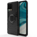 For OPPO Realme 8 Shockproof PC + TPU Protective Case with Magnetic Ring Holder(Black)
