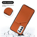 For OPPO A93 5G Skin Feel PU + TPU + PC Back Cover Shockproof Case with Card Slots & Holder & Photo Frame(Brown)