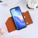 For OPPO A93 5G Skin Feel PU + TPU + PC Back Cover Shockproof Case with Card Slots & Holder & Photo Frame(Brown)