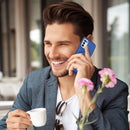 For OPPO A93 5G Skin Feel PU + TPU + PC Back Cover Shockproof Case with Card Slots & Holder & Photo Frame(Blue)