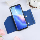 For OPPO A93 5G Skin Feel PU + TPU + PC Back Cover Shockproof Case with Card Slots & Holder & Photo Frame(Blue)