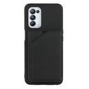 For OPPO A93 5G Skin Feel PU + TPU + PC Back Cover Shockproof Case with Card Slots & Holder & Photo Frame(Black)