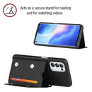 For OPPO A93 5G Skin Feel PU + TPU + PC Back Cover Shockproof Case with Card Slots & Holder & Photo Frame(Black)
