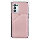 For OPPO A93 5G Skin Feel PU + TPU + PC Back Cover Shockproof Case with Card Slots & Holder & Photo Frame(Rose Gold)