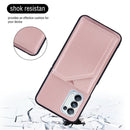 For OPPO A93 5G Skin Feel PU + TPU + PC Back Cover Shockproof Case with Card Slots & Holder & Photo Frame(Rose Gold)