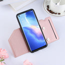 For OPPO A93 5G Skin Feel PU + TPU + PC Back Cover Shockproof Case with Card Slots & Holder & Photo Frame(Rose Gold)