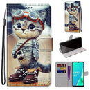 For OPPO A9 (2020) / A5 (2020) / A11X / A11 Coloured Drawing Cross Texture Horizontal Flip PU Leather Case with Holder & Card Slots & Wallet & Lanyard(Leather Shoes Cat)