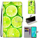 For OPPO A9 (2020) / A5 (2020) / A11X / A11 Coloured Drawing Cross Texture Horizontal Flip PU Leather Case with Holder & Card Slots & Wallet & Lanyard(Green Lemon)