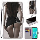 For OPPO A9 (2020) / A5 (2020) / A11X / A11 Coloured Drawing Cross Texture Horizontal Flip PU Leather Case with Holder & Card Slots & Wallet & Lanyard(Upskirt)