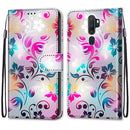 For OPPO A9 (2020) / A5 (2020) / A11X / A11 Coloured Drawing Cross Texture Horizontal Flip PU Leather Case with Holder & Card Slots & Wallet & Lanyard(Gradient Colorful Flower)