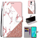 For OPPO A9 (2020) / A5 (2020) / A11X / A11 Coloured Drawing Cross Texture Horizontal Flip PU Leather Case with Holder & Card Slots & Wallet & Lanyard(Pink Stone Texture)
