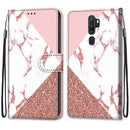 For OPPO A9 (2020) / A5 (2020) / A11X / A11 Coloured Drawing Cross Texture Horizontal Flip PU Leather Case with Holder & Card Slots & Wallet & Lanyard(Pink Stone Texture)