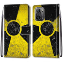 For Xiaomi Redmi K40 / K40 Pro / K40 Pro+ Coloured Drawing Cross Texture Horizontal Flip PU Leather Case with Holder & Card Slots & Wallet & Lanyard(Yellow Black Logo)
