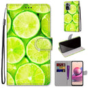 For Xiaomi Redmi Note 10 4G / Note 10S Coloured Drawing Cross Texture Horizontal Flip PU Leather Case with Holder & Card Slots & Wallet & Lanyard(Green Lemon)