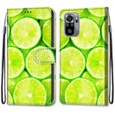 For Xiaomi Redmi Note 10 4G / Note 10S Coloured Drawing Cross Texture Horizontal Flip PU Leather Case with Holder & Card Slots & Wallet & Lanyard(Green Lemon)