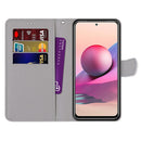 For Xiaomi Redmi Note 10 4G / Note 10S Coloured Drawing Cross Texture Horizontal Flip PU Leather Case with Holder & Card Slots & Wallet & Lanyard(Fluorescent Water Texture)