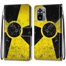 For Xiaomi Redmi Note 10 4G / Note 10S Coloured Drawing Cross Texture Horizontal Flip PU Leather Case with Holder & Card Slots & Wallet & Lanyard(Yellow Black Logo)