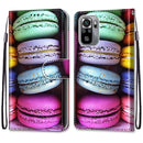 For Xiaomi Redmi Note 10 4G / Note 10S Coloured Drawing Cross Texture Horizontal Flip PU Leather Case with Holder & Card Slots & Wallet & Lanyard(Colorful Cakes)