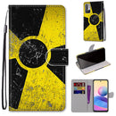 For Xiaomi Redmi Note 10 5G Coloured Drawing Cross Texture Horizontal Flip PU Leather Case with Holder & Card Slots & Wallet & Lanyard(Yellow Black Logo)