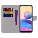 For Xiaomi Redmi Note 10 5G Coloured Drawing Cross Texture Horizontal Flip PU Leather Case with Holder & Card Slots & Wallet & Lanyard(Pink Stone Texture)