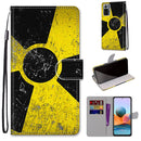 For Xiaomi Redmi Note 10 Pro Max / Note 10 Pro Coloured Drawing Cross Texture Horizontal Flip PU Leather Case with Holder & Card Slots & Wallet & Lanyard(Yellow Black Logo)
