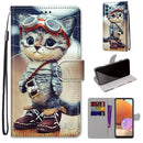 For Samsung Galaxy A32 4G / A32 Lite Coloured Drawing Cross Texture Horizontal Flip PU Leather Case with Holder & Card Slots & Wallet & Lanyard(Leather Shoes Cat)