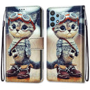 For Samsung Galaxy A32 4G / A32 Lite Coloured Drawing Cross Texture Horizontal Flip PU Leather Case with Holder & Card Slots & Wallet & Lanyard(Leather Shoes Cat)
