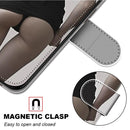 For Samsung Galaxy S21 FE Coloured Drawing Cross Texture Horizontal Flip PU Leather Case with Holder & Card Slots & Wallet & Lanyard(Upskirt)