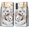 For Samsung Galaxy S21 FE Coloured Drawing Cross Texture Horizontal Flip PU Leather Case with Holder & Card Slots & Wallet & Lanyard(Big Cat Holding Kitten)
