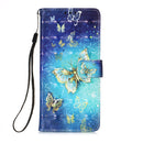 For Xiaomi Redmi Note 10 Pro / Note 10 Pro Max 3D Painting Horizontal Flip Leather Case with Holder & Card Slot & Wallet & Lanyard(Gold Butterfy)