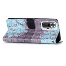 For Xiaomi Redmi Note 10 Pro / Note 10 Pro Max 3D Painting Horizontal Flip Leather Case with Holder & Card Slot & Wallet & Lanyard(Blue Flower)