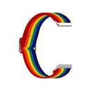22mm For Galaxy Watch3 45mm/ Huawei Watch GT 2 Pro Adjustable Elastic Printing Watch Band(Rainbow)