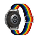 22mm For Galaxy Watch3 45mm/ Huawei Watch GT 2 Pro Adjustable Elastic Printing Watch Band(Rainbow)