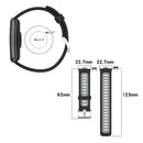 For Huawei Watch Fit Two-color Silicone Watch Band(Pink+Teal)