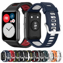 For Huawei Watch Fit Two-color Silicone Watch Band(Pink+Teal)