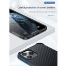 SULADA Luxury 3D Carbon Fiber Textured Shockproof Metal + TPU Frame Case For iPhone 11(Dark Green)