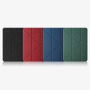 Mutural Multi-fold Smart Leather Tablet Case For iPad Pro 12.9 2021 / 2020(Blue)