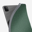Mutural Multi-fold Smart Leather Tablet Case For iPad Pro 12.9 2021 / 2020(Dark Green)