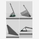 Mutural Multi-fold Smart Leather Tablet Case For iPad Pro 12.9 2021 / 2020(Dark Green)