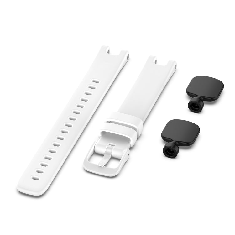 For Garmin Lily Silicone Watch Band with Dismantling Tools(White)