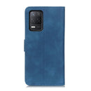 For Realme 9 5G / Realme 8 5G / Realme V13 5G KHAZNEH Retro Texture PU + TPU Horizontal Flip Leather Case(Blue)