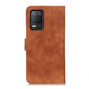 For Realme 9 5G / Realme 8 5G / Realme V13 5G KHAZNEH Retro Texture PU + TPU Horizontal Flip Leather Case(Brown)