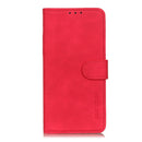 For Realme 9 5G / Realme 8 5G / Realme V13 5G KHAZNEH Retro Texture PU + TPU Horizontal Flip Leather Case(Red)