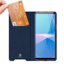 For Sony Xperia 10 III / 10 III Lite DUX DUCIS Skin Pro Series Horizontal Flip PU + TPU Leather Case with Holder & Card Slots(Blue)