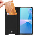 For Sony Xperia 10 III / 10 III Lite DUX DUCIS Skin Pro Series Horizontal Flip PU + TPU Leather Case with Holder & Card Slots(Black)