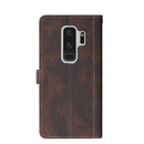 For Samsung Galaxy S9 Stitching Skin Feel Magnetic Buckle Horizontal Flip PU Leather Case with Holder & Card Slots & Wallet(Brown)